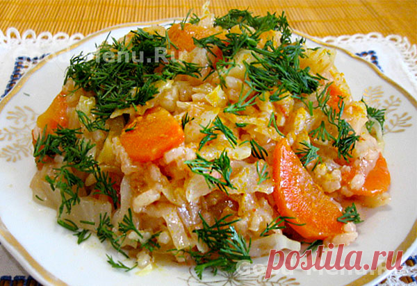 Лаханоризо капуста с рисом по-гречески - рецепт с фото