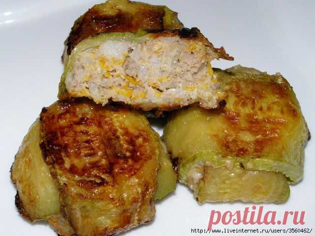 Голубцы из кабачка,запеченные в духовке