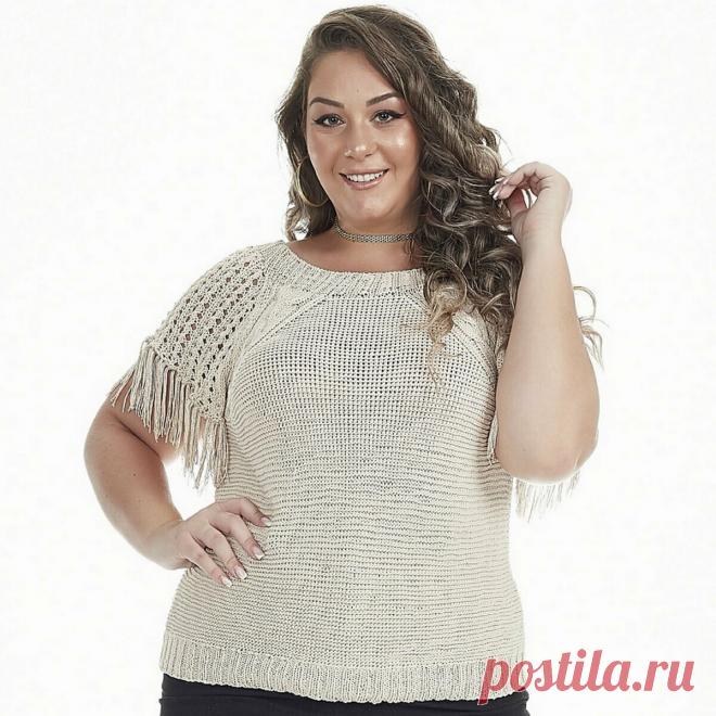 10 симпатичных моделей плюс-сайз крючком и спицами | Вязание с Paradosik_Handmade | Дзен