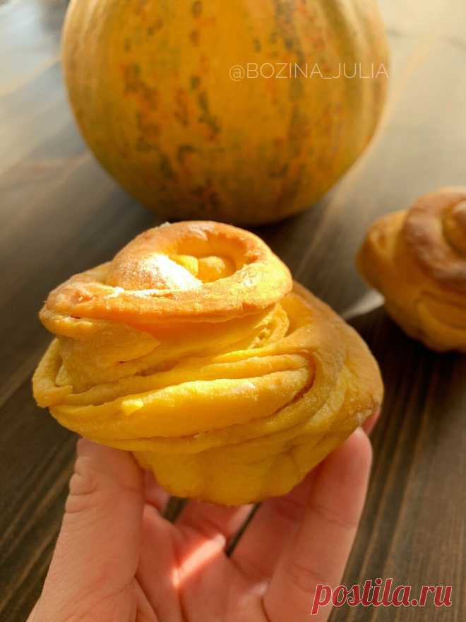 Даже не думала, что тыква бывает такой вкусной - готовим тыквенные булочки | Сладкий Персик 🍑  | Яндекс Дзен