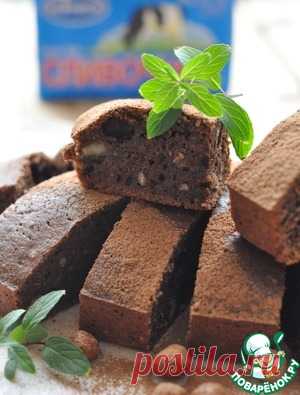 Банановый брауни с кофе и фундуком - кулинарный рецепт