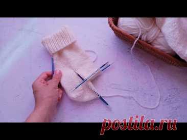 Вяжем базовые носки. Часть 4: стенка пятки и пятка.