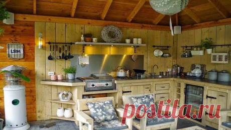 Современная летняя кухня на даче своими руками