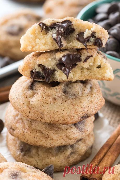 Chocolate Chip Snickerdoodles - Crazy for Crust Chocolate Chip Snickerdoodles are the best snickerdoodle cookie recipe filled with chocolate chips! These are a family favorite cookie recipe!!