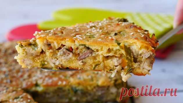 Рецепт бюджетного и очень вкусного пирога 2 в 1. И пирог, и ужин в одном блюде | Bon Appétit Пульс Mail.ru