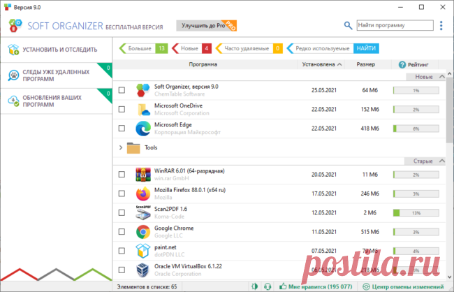 Скачать Soft Organizer 9.11 для удаления ненужных программ