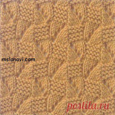 Рельефный узор спицами №73 | Вяжем с Ланой