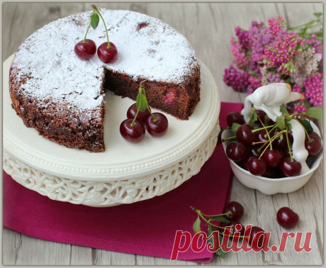 Пирог Вишня в шоколаде | Русская кухня
