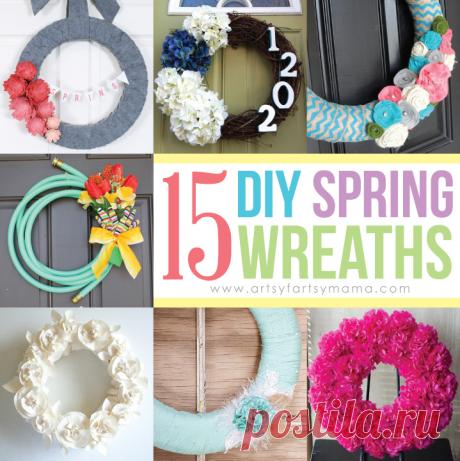 15 DIY Spring Wreaths | artsy-fartsy mama