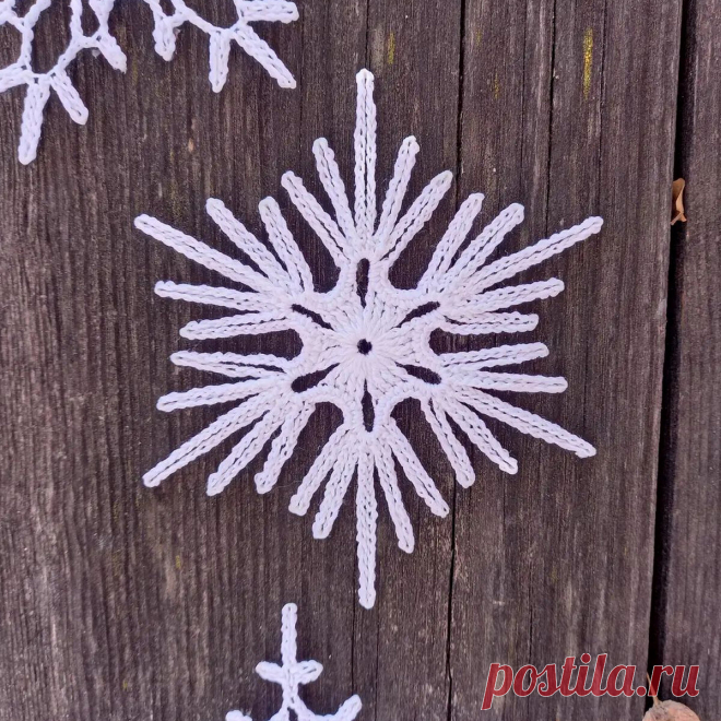 Пора готовиться к Новому году! Вяжем нарядные снежинки крючком | Paradosik_Handmade | Яндекс Дзен