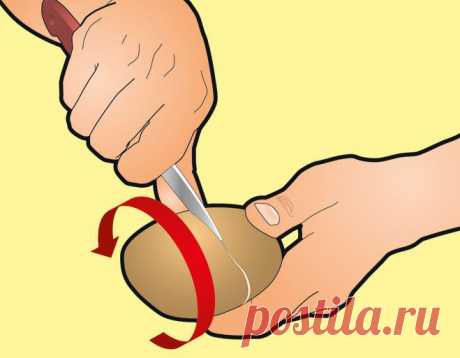 Как очистить картошку за 1 секунду