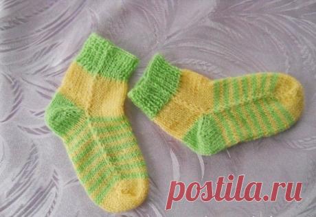 Вяжем носки без шва на двух спицах » Женский Мир