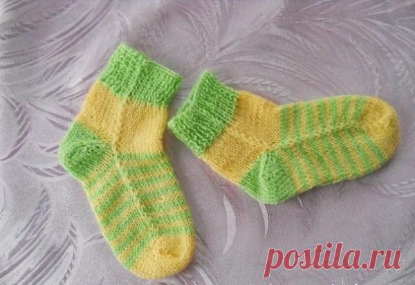Вяжем носки без шва на двух спицах » Женский Мир