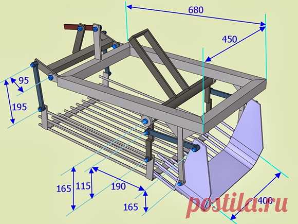 Картофелекопалка для мотоблока, чертежи, изготовление своими руками