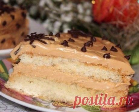 Торт "Ириска" 
⠀
ИНГРЕДИЕНТЫ:
*Бисквит:
Яйцо - 3шт.
Сахар - 90г
Мука - 90г
*Для пропитки:
Сироп от консервированных персиков - 1стакан(или взять любой другой)
*Для крема:
Вареная сгущенка - 1банка
Сливки 35% - 350мл
*Для украшения:
Шоколад горький - 25г
⠀
ПРИГОТОВЛЕНИЕ БИСКВИТА:
Духовку разогреть заранее до 170 градусов. Яйца и сахар соединить в чаше для миксера - взбить в пышную кремовую массу (взбивать минут 10-15), затем постепенно всыпать просеянную муку, перемешивать ...