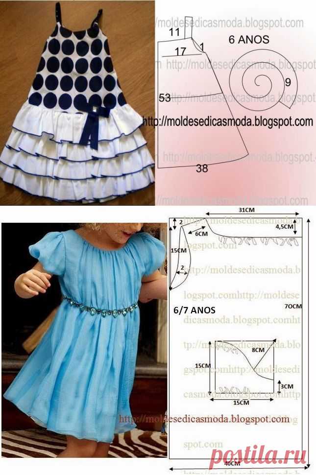 Moldes Moda por Medida: VESTIDOS DE CRIANÇA