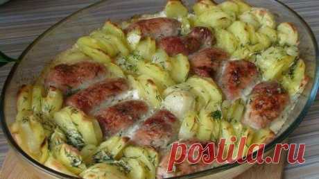 Мясные рулетики с картофелем в сливках