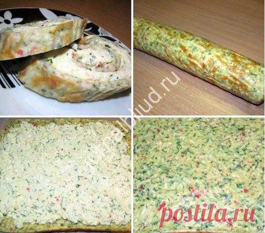 Самые проверенные рецепты - Рулет с крабовыми палочками