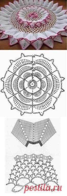 Объемная салфетка крючком Новый, 8й сезон экспресс конкурса 