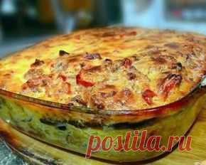 Мясной заливной пирог на скорую руку