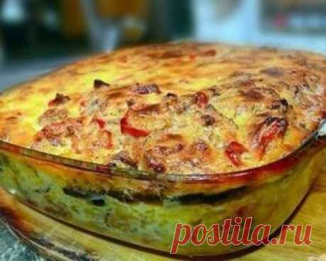 Мясной заливной пирог на скорую руку