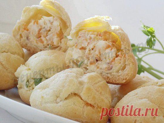 Закусочные профитроли с несладкой начинкой – селёдочной пастой! | Рецепты Юльетты
