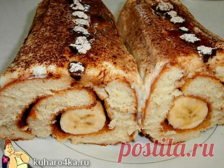 Хозяюшка. Кушать подано! - Банановый рулет