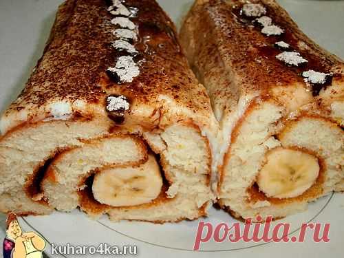 Хозяюшка. Кушать подано! - Банановый рулет