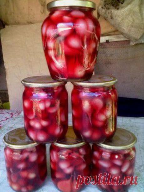 g>Чеснок в вишне маринованный.