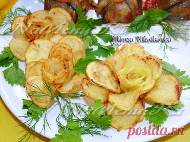 Розы из картофеля