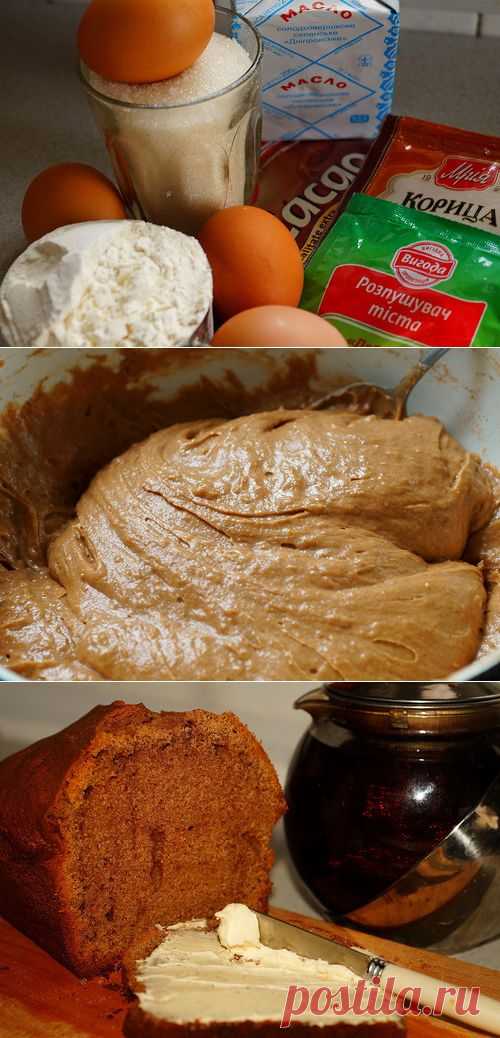 Коричневый кекс к чаю