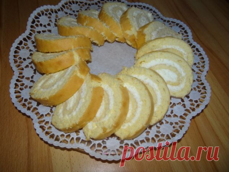 Домашний бисквитный рулет "Нежность" / Болталка / Кулинария