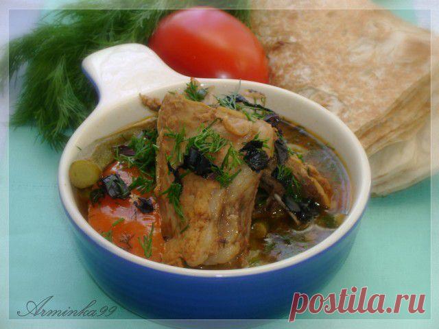 Зимний суп с фасолью.