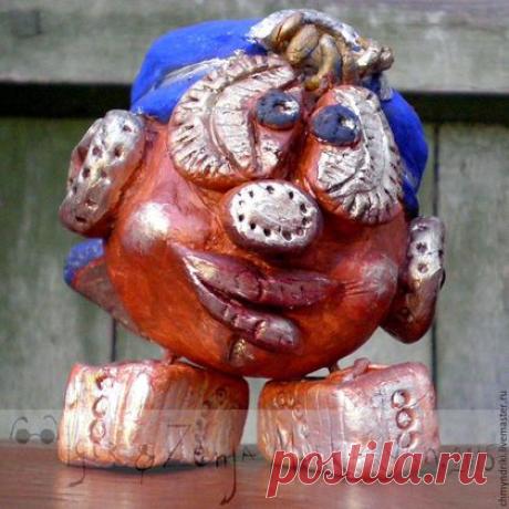 Купить ЧМЫНДРИК-МАСТЕР - тёмно-синий, авторская ручная работа, механика, подарок на новый год