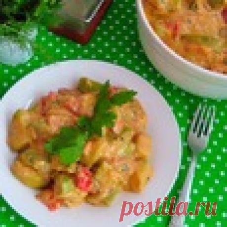 Кабачковое рагу в сметанном соусе - кулинарный рецепт