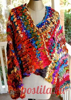 Gorgeous knit sari silk piece