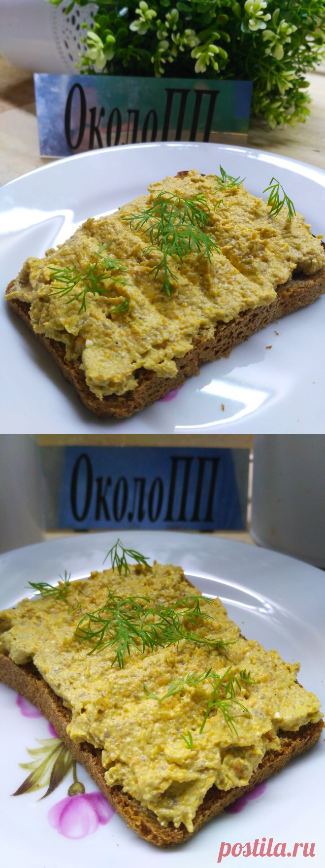 Грибной паштет на вкуснейшие бутерброды для худеющих🔥. | "ОколоПП"  | Яндекс Дзен