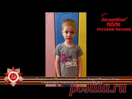 Александр Твардовский "Пражская весна", читает Андрей Мандажи, 4 года. г. Биробиджан