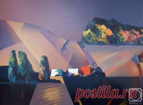 Пейзаж с воздушным змеем. Картины художника. Солдаткин Владимир Михайлович. Художники. Картины, картинная галерея, продажа картин