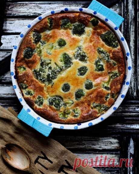 Заливной пирог с сыром и брокколи — Sloosh – кулинарные рецепты