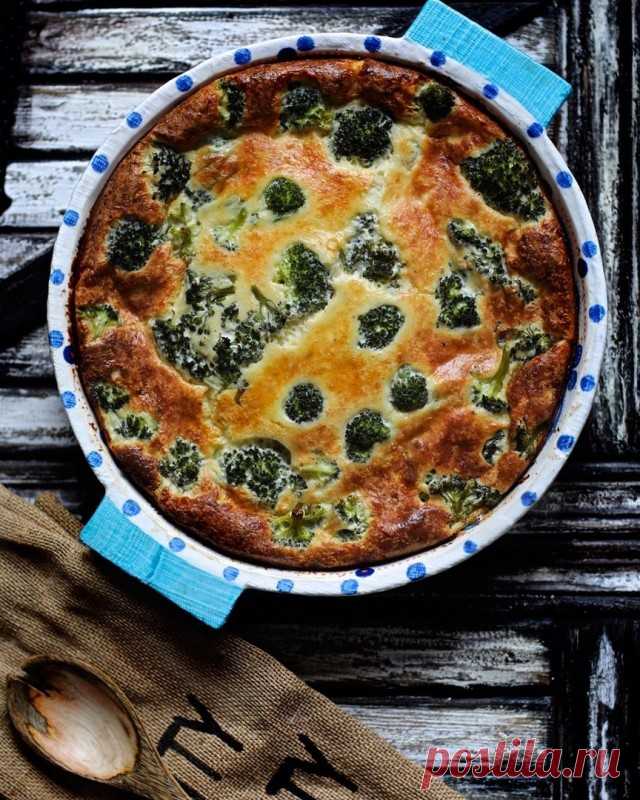 Заливной пирог с сыром и брокколи — Sloosh – кулинарные рецепты