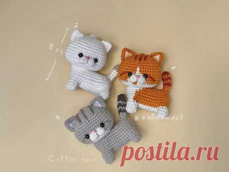Бесплатная выкройка милого кота амигуруми – Amigurumi