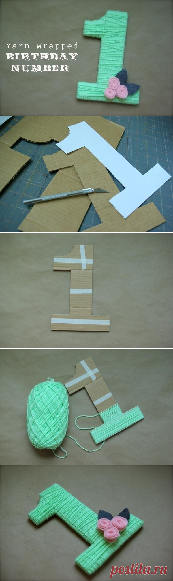 Декоративные цифры на дни рожденья