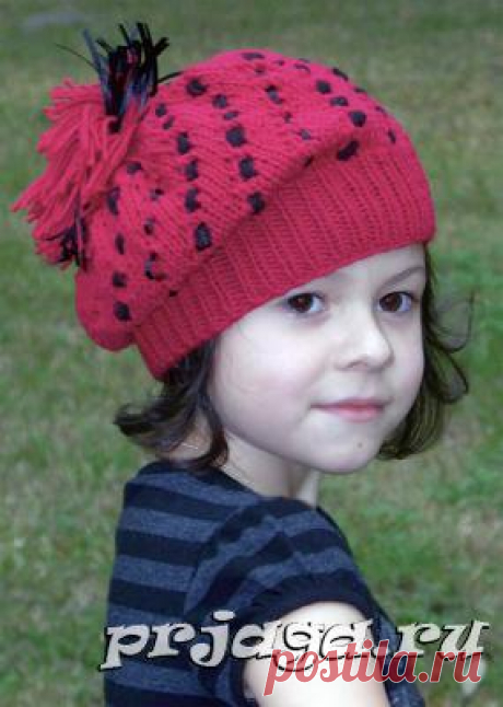 Детская шапка спицами