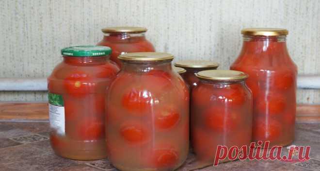 Помидоры🍅 в яблочном🍏 соку - без специй и зелени
