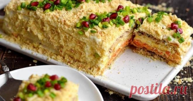 Закусочный торт «Наполеон» с сардиной - Будет вкусно - 21 марта - 43735331237 - Медиаплатформа МирТесен