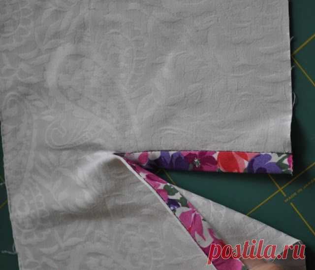 Шитьё. Обработка разреза в рукаве рубашки.МК.