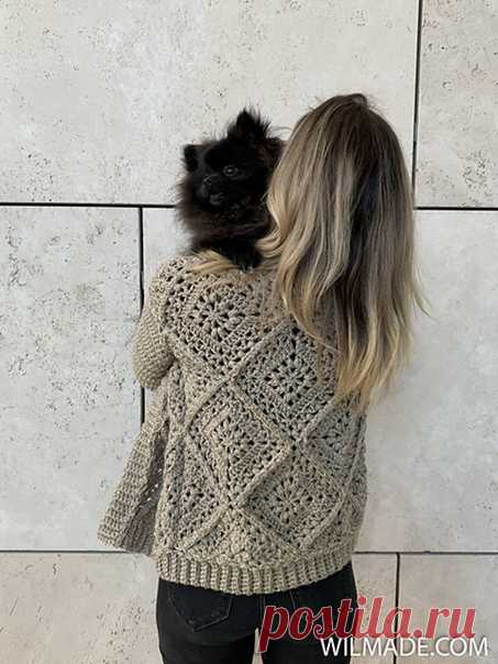 Еще один вариант использования бабушкиного квадрата
Tulip Square Cardi by Wilma Westenberg