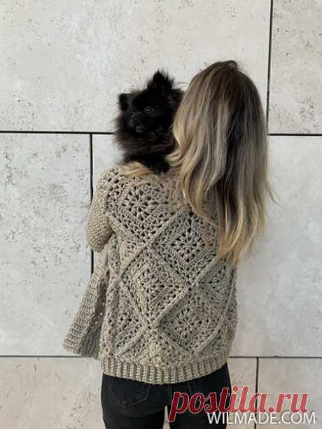 Еще один вариант использования бабушкиного квадрата
Tulip Square Cardi by Wilma Westenberg
