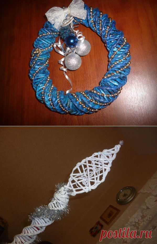 Бумажные трубочки и спиральное плетение